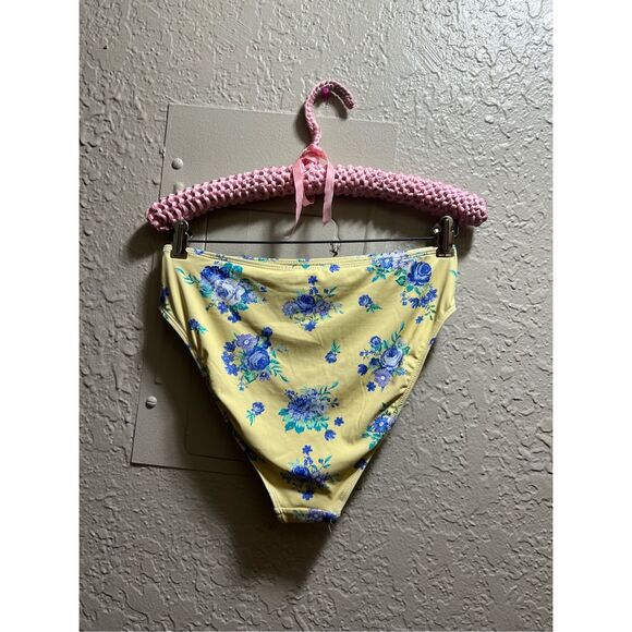 WeWoreWhat Golden Hour Floral High Rise Bikini Bottom Woman’s Size Medium NEW Ye - Picture 8 of 10